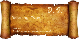 Dobszay Iván névjegykártya